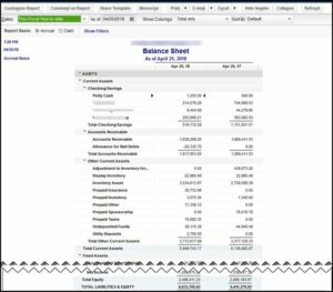 QuickBooks Balance Sheet