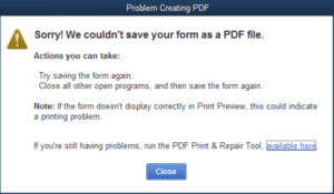 Tips for troubleshooting printing and PDF issues in QuickBooks