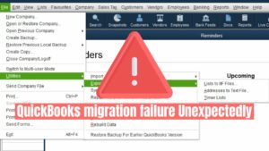 Common reasons for QuickBooks migration failure Unexpectedly
