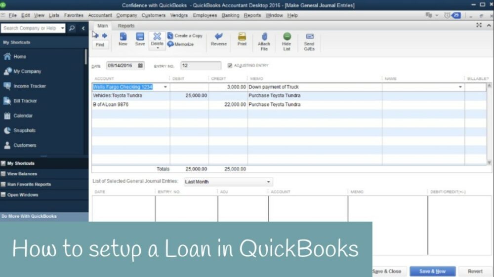 Setting Up Loan Accounts in QuickBooks