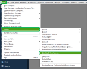Setting up QuickBooks Multi User Mode using the QuickBooks File Manager