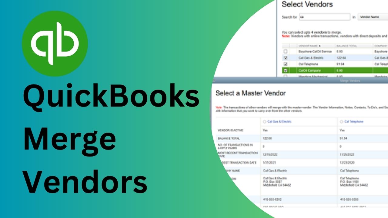 quickbooks merge vendors