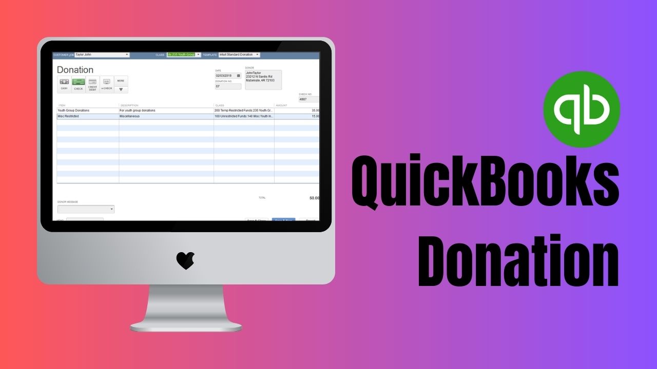 QuickBooks Donation